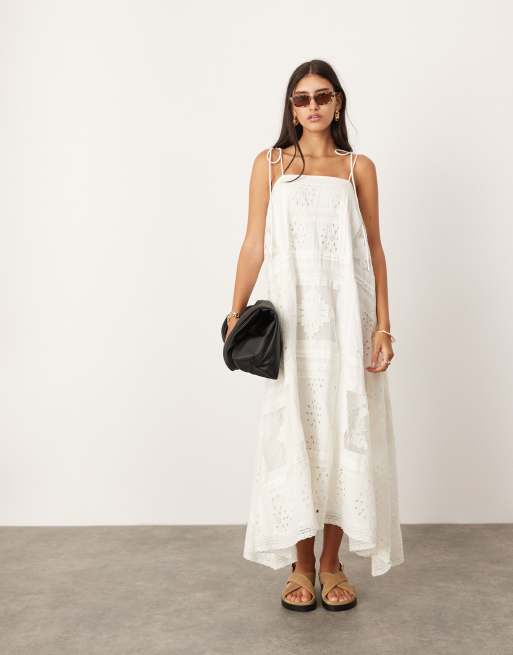 Asos edition embroidered maxi dress deals