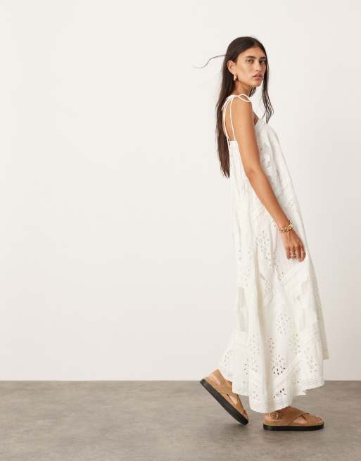 Asos midi embroidered dress best sale