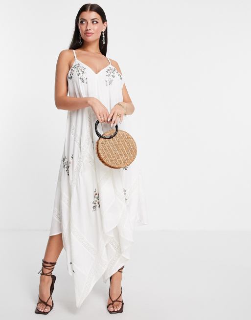 Embroidered cami cheap dress