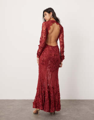 【新品】　Emboridered Lace Back Dress 206511308-3