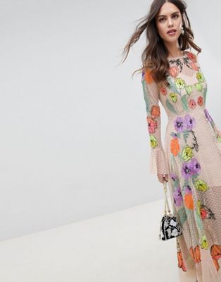 ASOS EDITION Embroidered Floral Maxi Dress | ASOS