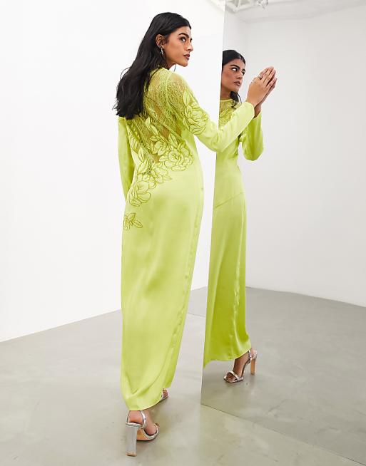 Lace-Paneled Long-Sleeved Dress Lace-Paneled Long-Sleeved Dress