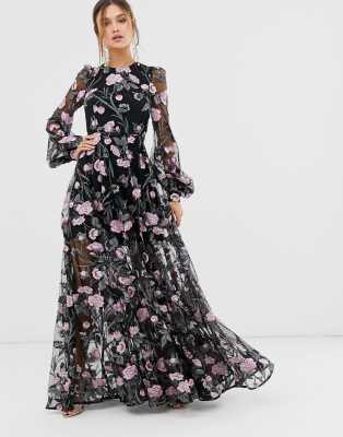 asos floral maxi