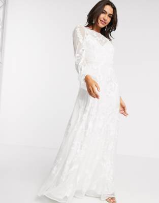 asos edition nouveau embroidered wedding dress