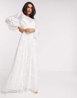 asos edition nouveau embroidered wedding dress
