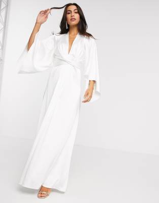 asos cape wedding dress