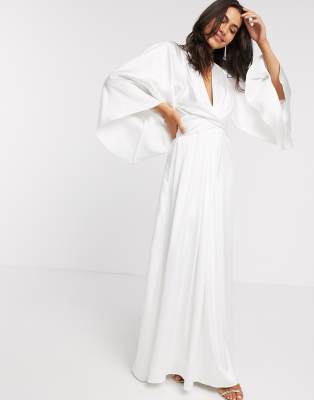 asos cape wedding dress