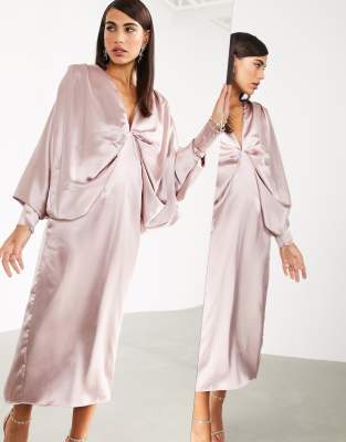 asos pink kimono dress