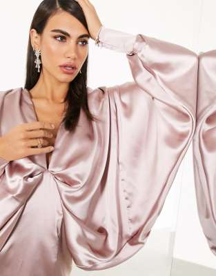 asos silk midi dress