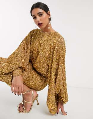 sequin midi dress