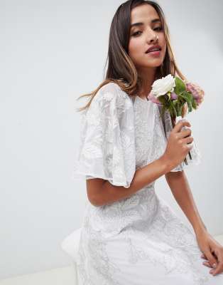 asos edition floral applique wedding dress