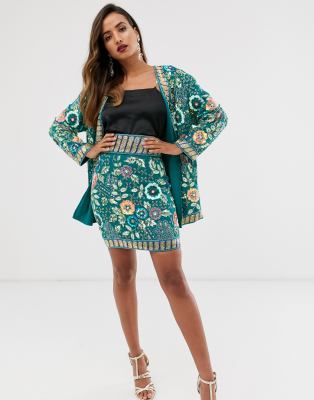 floral mini skirt asos