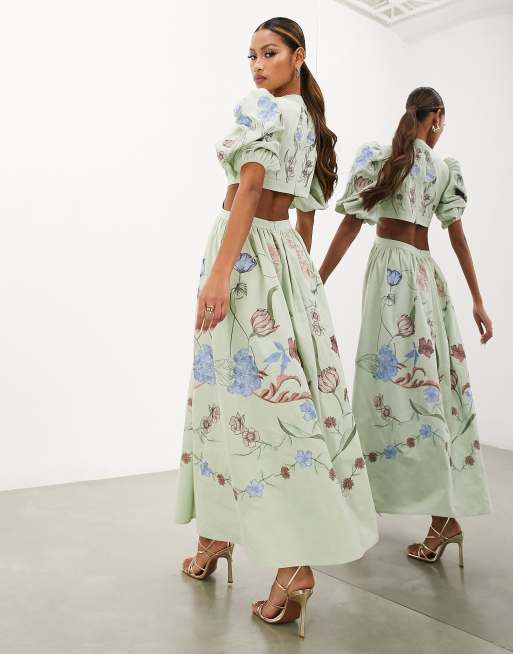 Asos floral midi sale