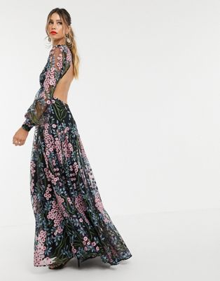 Asos Floral Embroidered Maxi Dress Hot ...