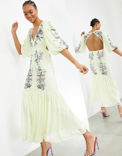 tiered floral maxi
