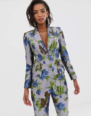 ASOS EDITION floral jacquard blazer-Multi