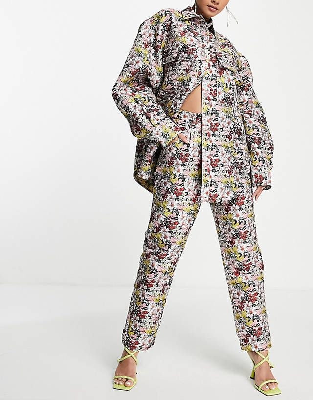ASOS EDITION - floral jacquard trouser