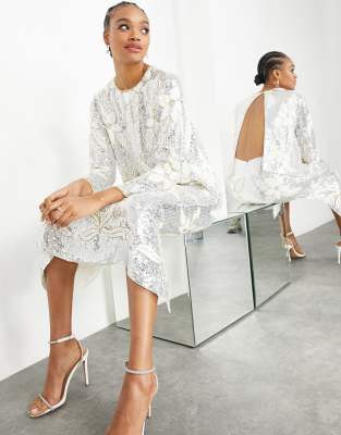 asos silver top