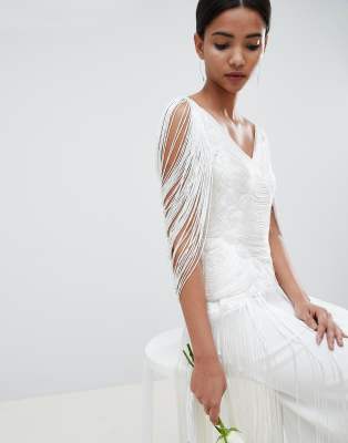 asos white bridal dress