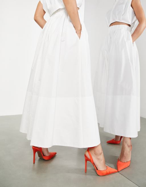 White midi 2025 skirt asos