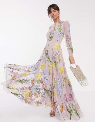 asos floral maxi