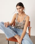 [ASOS EDITION] ASOS EDITION geo embellished cut work singlet top in silver 6 Silver