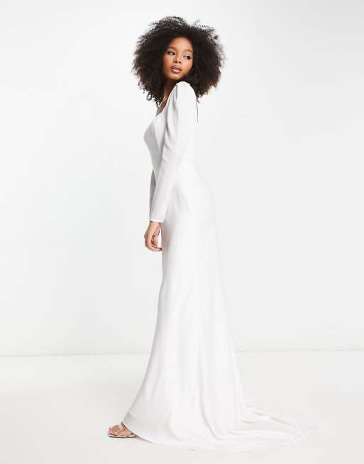 ASOS EDITION Gigi Robe de mariage manches longues encolure