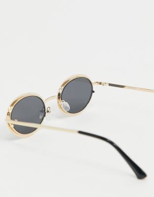 oval gold frame glasses