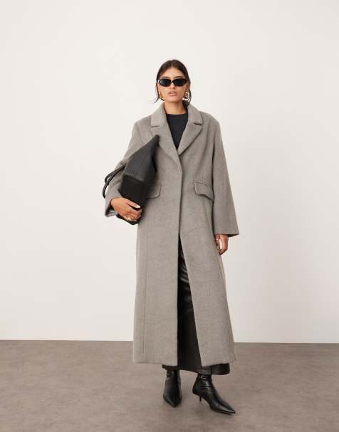 ASOS EDITION - Grå oversized skræddersyet maxi-frakke - view 1