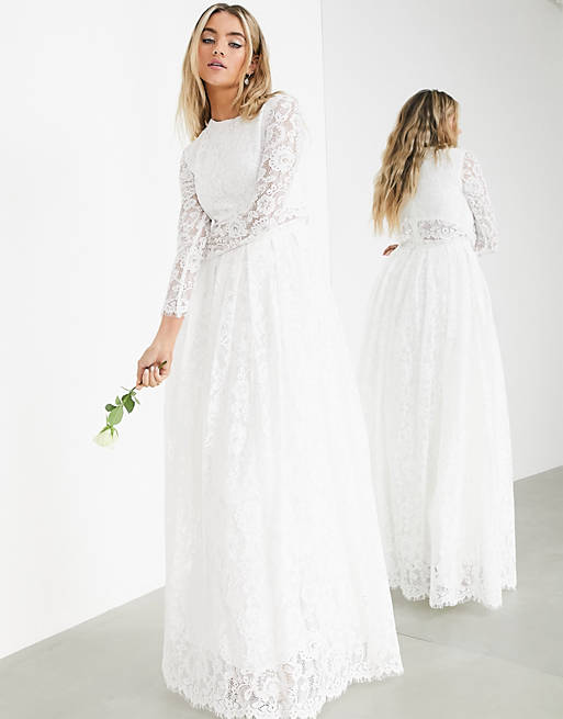 ASOS EDITION Grace lace crop top wedding dress