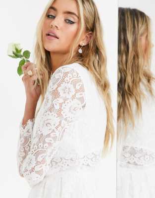 asos lace wedding dress