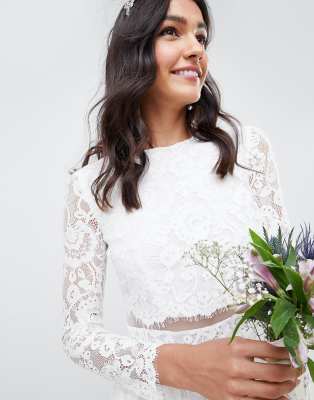 asos white lace top