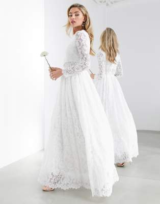 asos crop top wedding dress