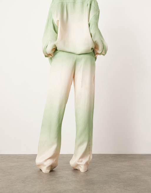 ASOS EDITION - Grønne bukser med ekstra vidde og ombre-effekt - Del af sæt, 3 af 5