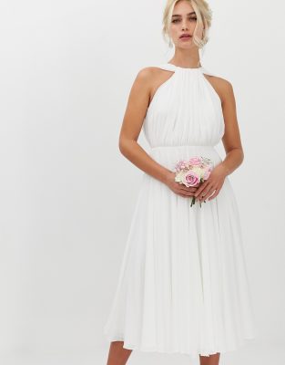 midi wedding gown