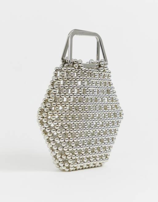 ASOS EDITION hexagon bead bag