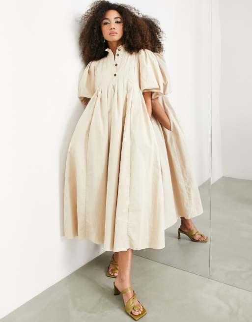 Button front cotton clearance dress