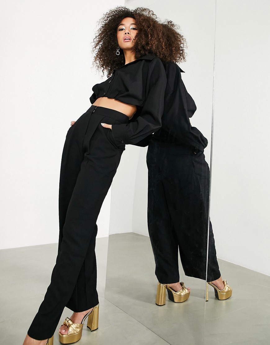 ASOS EDITION high waisted pant in black