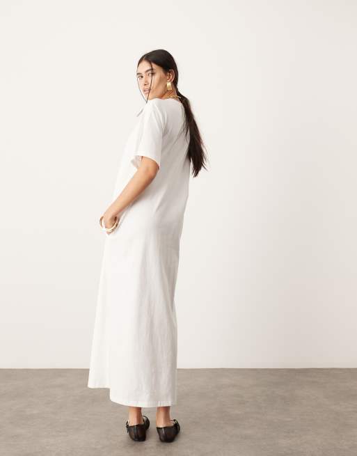 Asos white maxi dress deals
