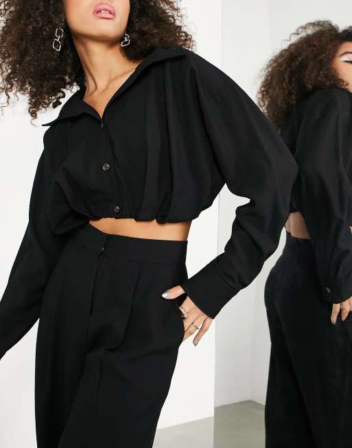 ASOS EDITION – Hose in Schwarz mit hohem Bund, 3 von 4