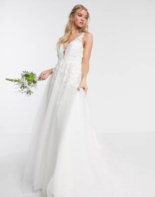 asos white bridal dress