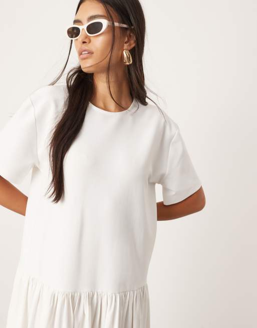 Asos white t shirt dress best sale