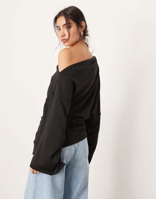 Asos black off the shoulder top online