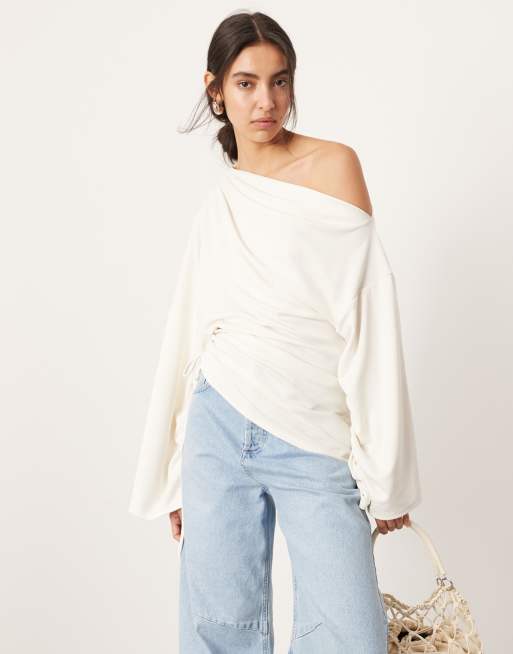 Asos white off the shoulder top hotsell