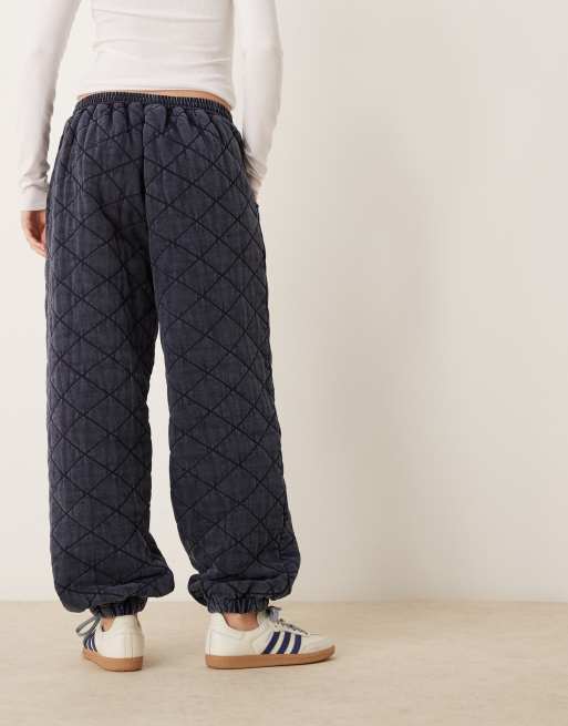 ASOS EDITION - Joggers oversize trapuntati in jersey grigio lavaggio acido in coordinato, 3 di 5
