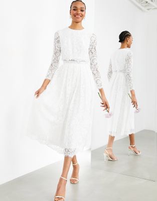 ASOS EDITION – Kate – Kurzes Hochzeitskleid aus weißer Spitze | ASOS