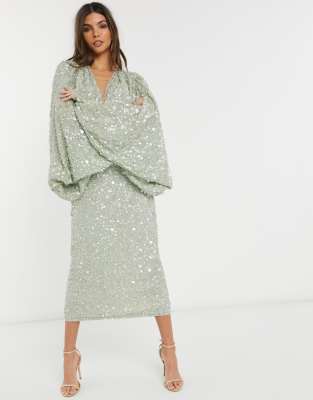 asos kimono sequin dress