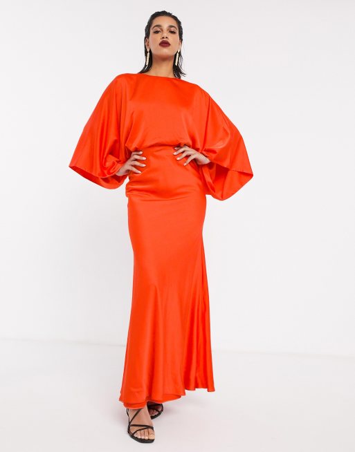 ASOS EDITION kimono sleeve maxi dress in satin