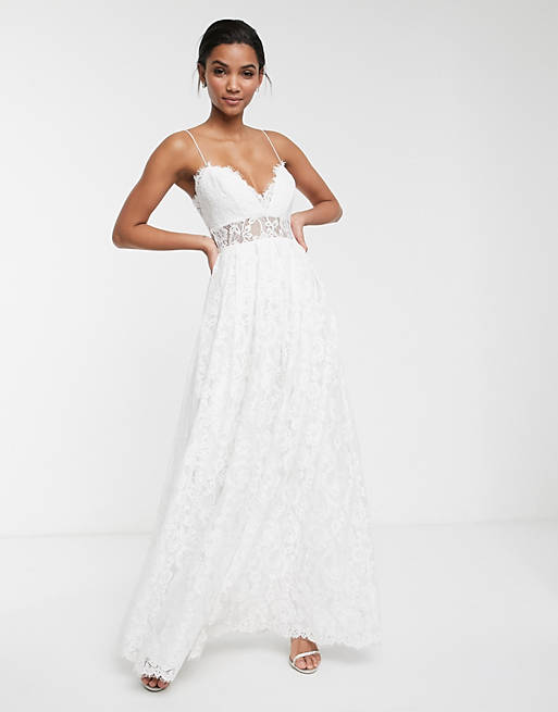 ASOS EDITION lace cami wedding dress with full skirt