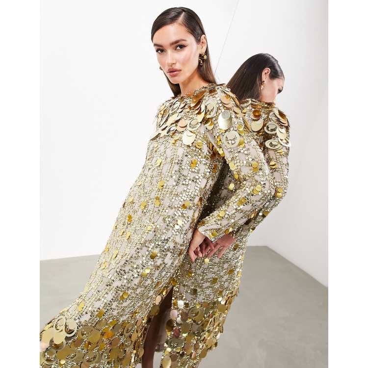 Kleid gold asos store